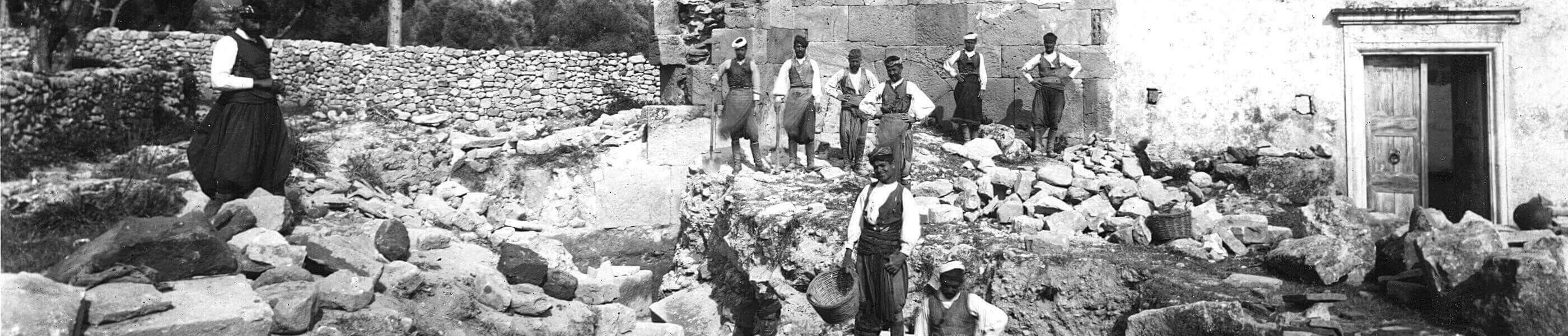 Gortyn excavations, 1910 circa